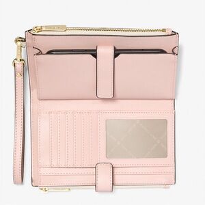 Micheal kors Jet Set Travel Signature Logo Smartphone Wallet